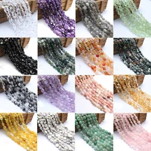 Натуральный камень бусины 8-10 мм нерегулярные Агат кварц Камень Бисер для изготовления ювелирных изделий 15 дюймов