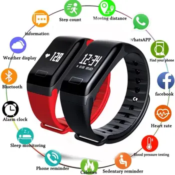 

Smart Watch Sports Fitness Activity Heart Rate Tracker Blood Pressure Wristband IP67 Waterproof Band Pedometer for IOS Android