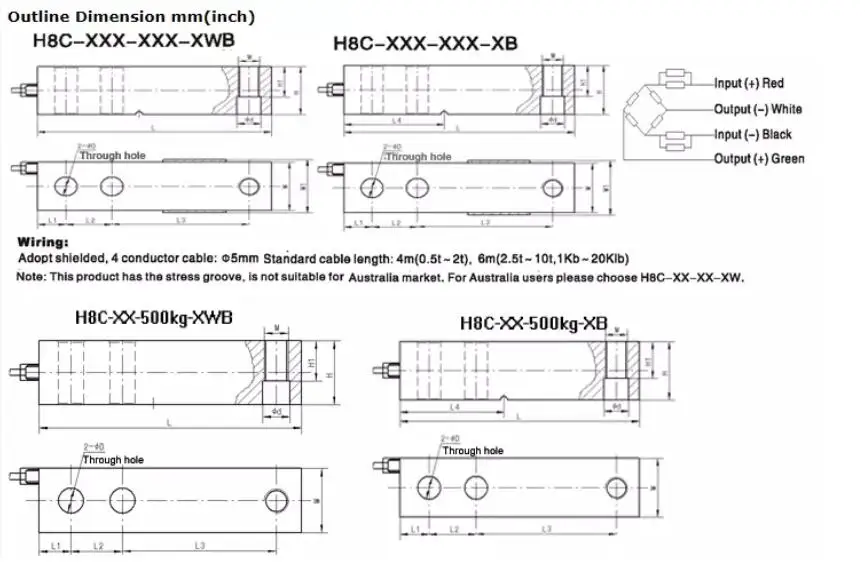 Земной датчик взвешивания H8C-C3 500 кг 1 t 1,5 t 2 t 2,5 t 3 t 4 t 5 t 7.5t-4B1/6B1 Китай датчик клетки нагрузки платформа весы подлинное качество