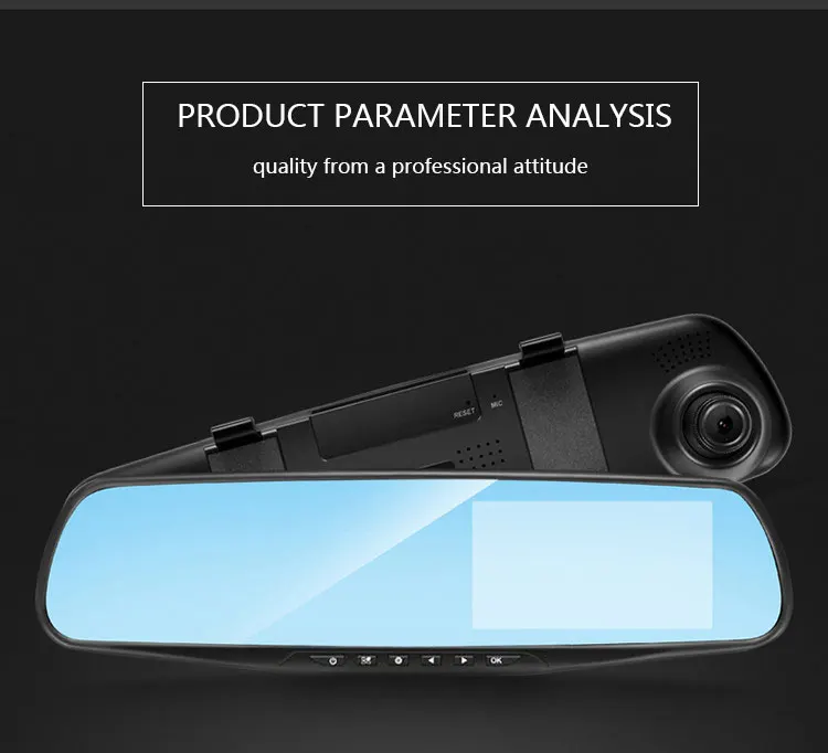 PARASOLANT, Автомобильный видеорегистратор, камера, зеркало заднего вида, автоматический видеорегистратор с двумя объективами, видеорегистратор, видео регистратор, видеокамера Full HD 1080p G sens