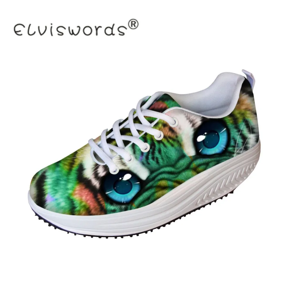 tiger print platform shoes