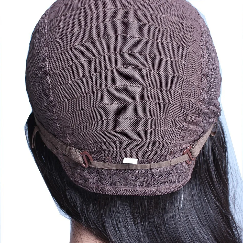  Kosher Jewish Wig Silk Base Lace Front Human Hair Wigs With Bangs Straight European Virgin Hair Wig
