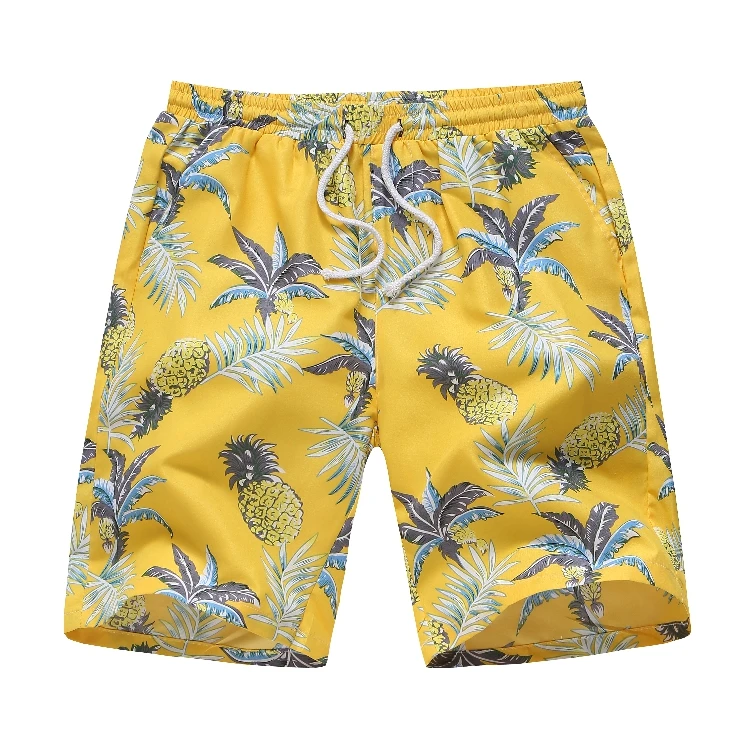 

2019 New Summer Hawaii Men's Board Shorts Beach Brand Shorts Surfing Bermudas Masculina De Marca Print Men Boardshorts