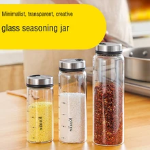 Moisture-proof Spice Jar Salt and Pepper Tank Kitchen Glass Sealed Condiment Box Spice Container Household Oil Jam Honey Bottle