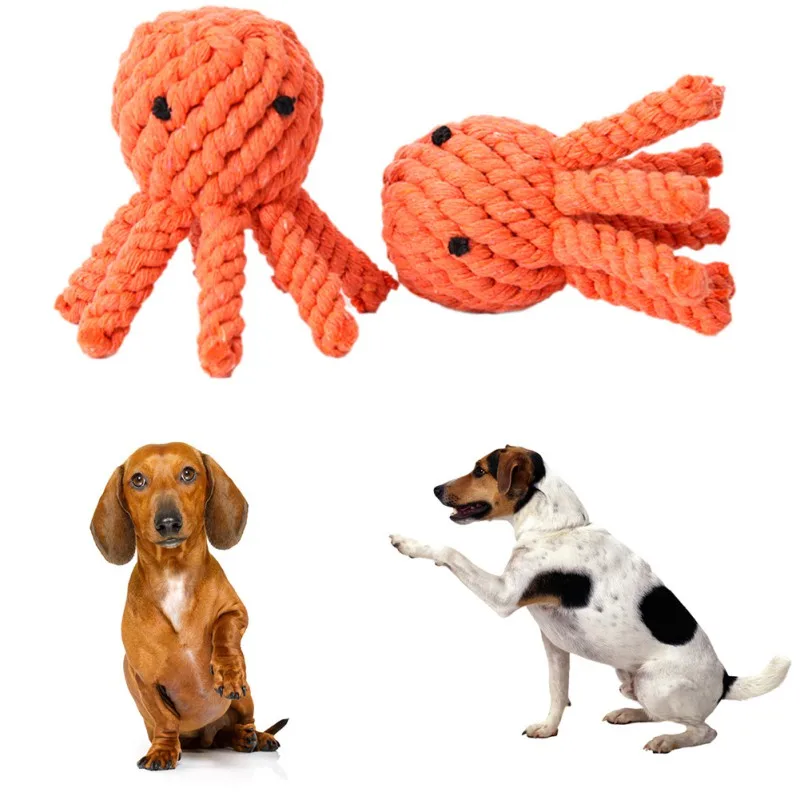 Designing Chewing Toys Cartoon Octopus Dog Cotton Toys Cotton Rope