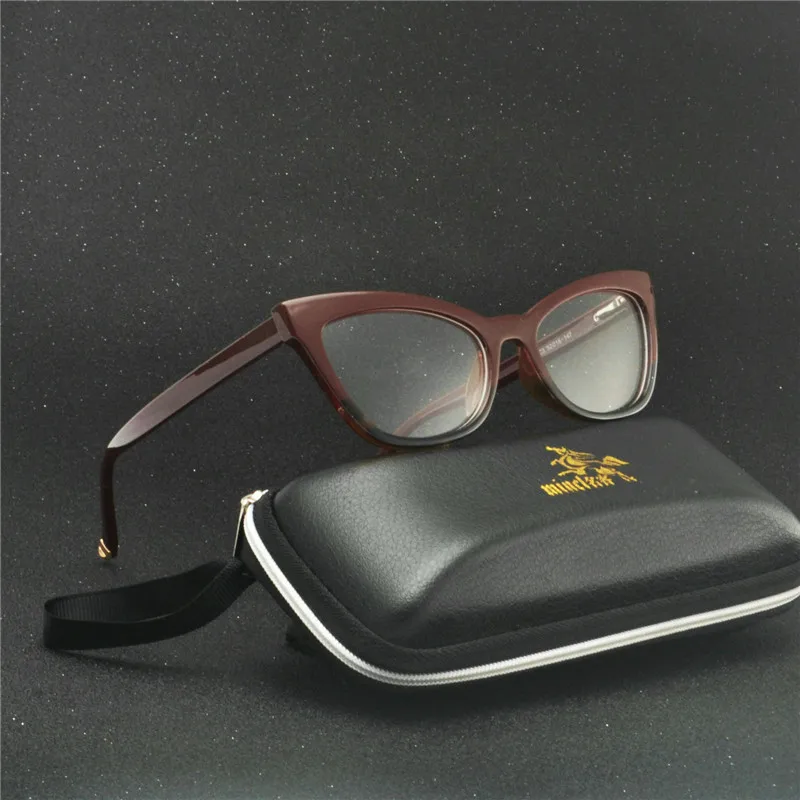 

Vintage Ladies Cat Eyeglasses Women Black and Leopard Glasses Clear Frame Transparent Glasses Female Optical Eyewear FML