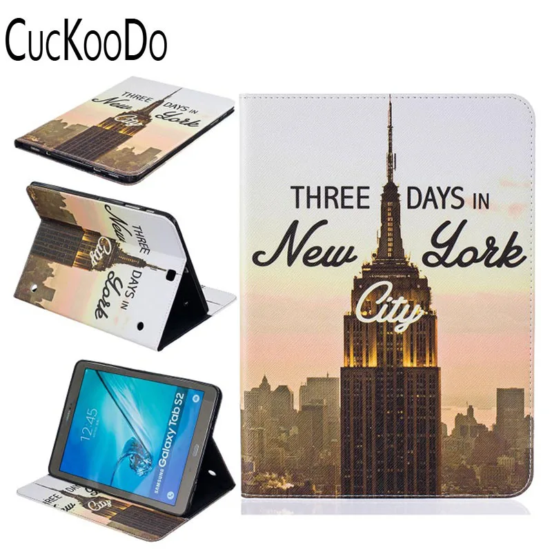 

CucKooDo Painting Pattern Leather Full-Body Protective Case Stand Feature Card Slot For Samsung Galaxy Tab S2 9.7 Inch T815/T810