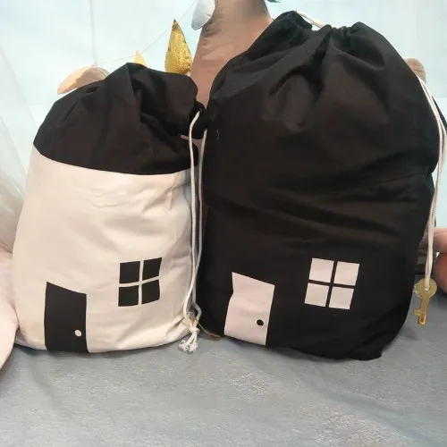 Functional Bag House Printed Fashion Children Room Decoration Toy Plush Backpacks Housekeeping Toys