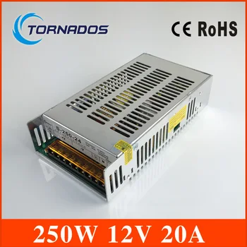 

240W 12V 20A Single Output Switching power supply adjustable for Monitor Display LED Strip light AC-DC transformer 12v S-250-12