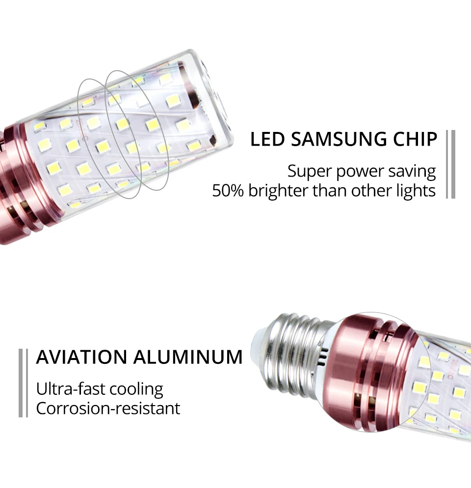 Foxanon светодиодный светильник E27 E14 AC220V 110V кукурузы лампа 2835 SMD 5 Вт 7 Вт 9 Вт 12 Вт 16 Вт Bombillas светодиодный s Lampada для Домашние светильник Инж