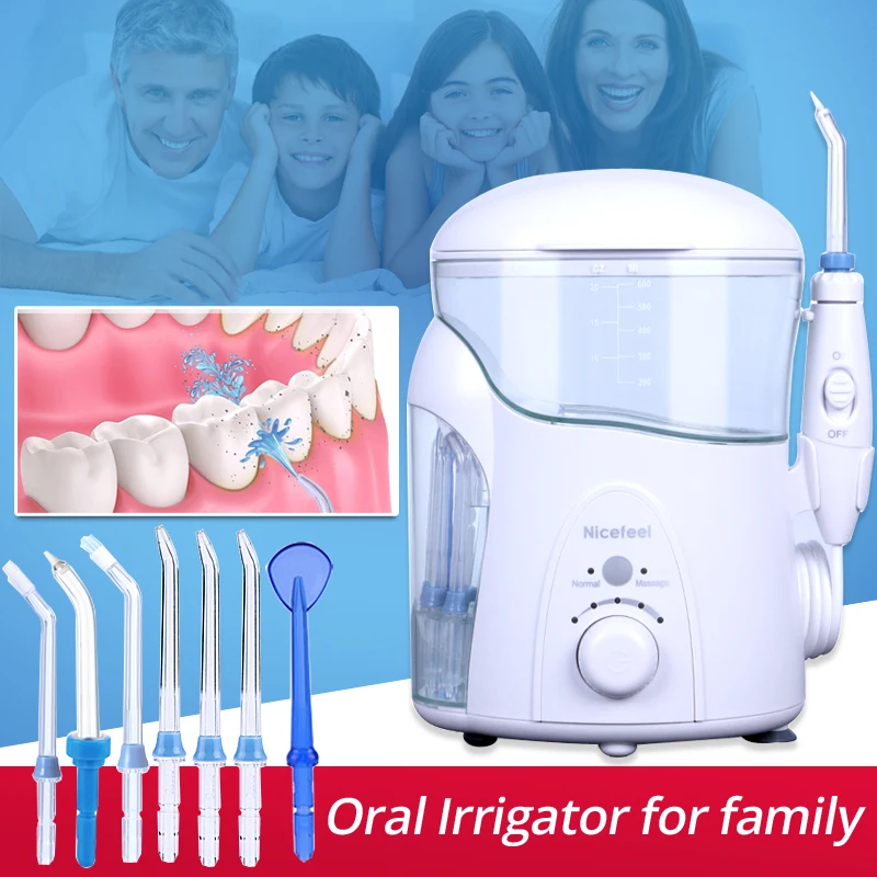 Koop Tooth Cleaner Nicefeel Monddouche Draagbare Vlekken Plaque Verwijdering SPA met UV desinfector Tandheelkundige Water Jet Bleken FC288uv