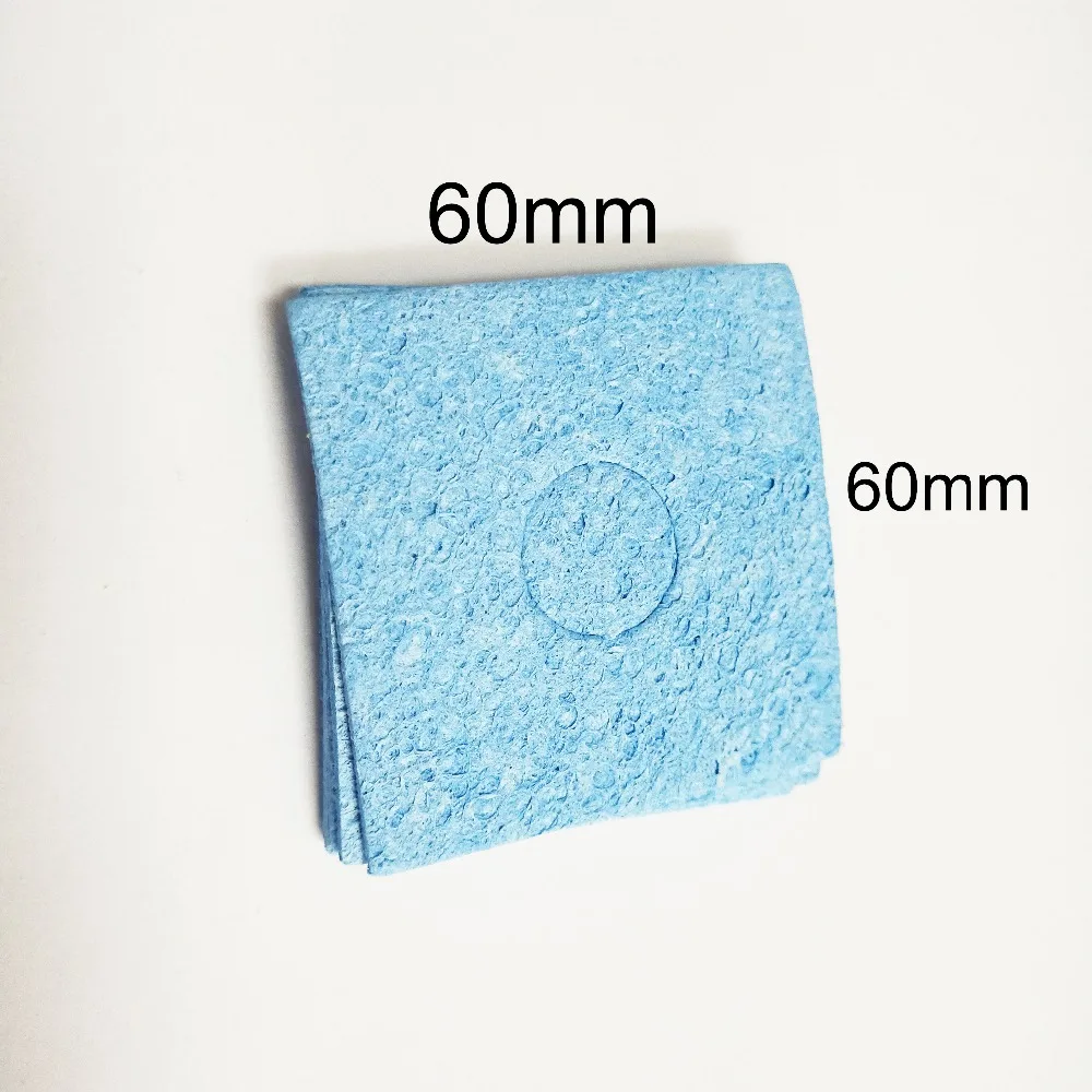Blue Sponge 6cm*6cm Soldering Iron Solder Tip Welding Cleaning Sponge