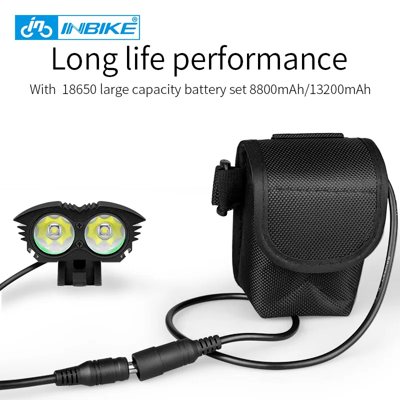 Flash Deal INBIKE Bike Light T6&L2 Wick Flashlight Waterproof Electric Bicycle Handlebar Light Cycling Accessory Bicycle Lantern For Bike 3