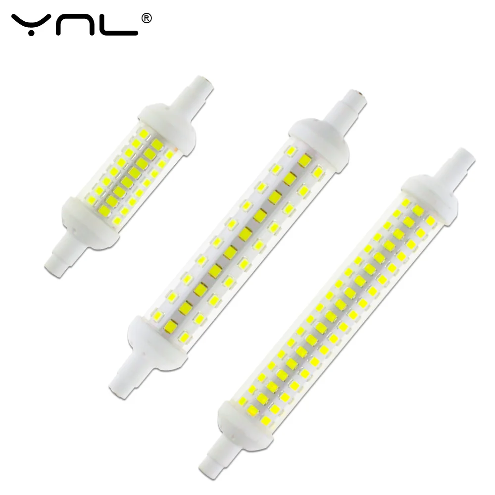 YNL Светодиодная лампа R7S 6 Вт 9 12 78 мм 118 135 SMD 2835 светодиодная 220 В 240 в кукуруза