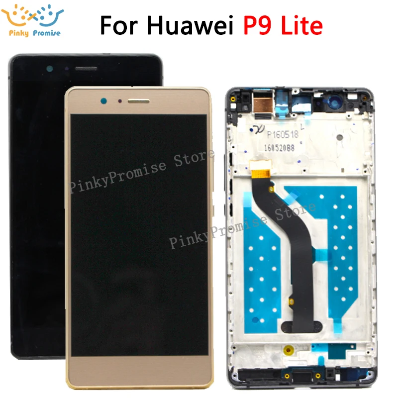 AAA Качество ЖК + рамка для HUAWEI P9 Lite дисплей экран дигитайзер сборка 5 2 дюйма|Экраны