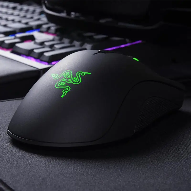 Razer DEATHADDER ELITE mouse s USB Проводная эргономичная игровая мышь с подсветкой 16000 dpi программируемая оптическая мышь для макросъемки