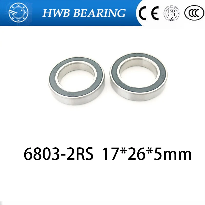 

High Quality 61803-2RS 61803 2RS 6803 17*26*5mm Bearing Deep Groove Ball Bearing