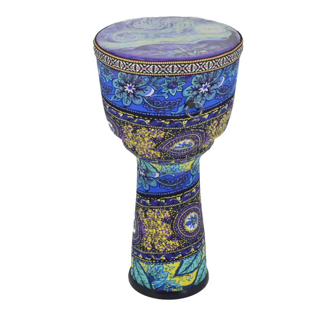 8 дюймов красивый африканский Djembe барабан красочные ткани искусства ABS баррель