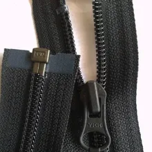 8 шт./лот,, нейлон, длинная молния YKK, черный цвет, для Джерси, спортивная куртка, металлический ползунок, Швейные аксессуары