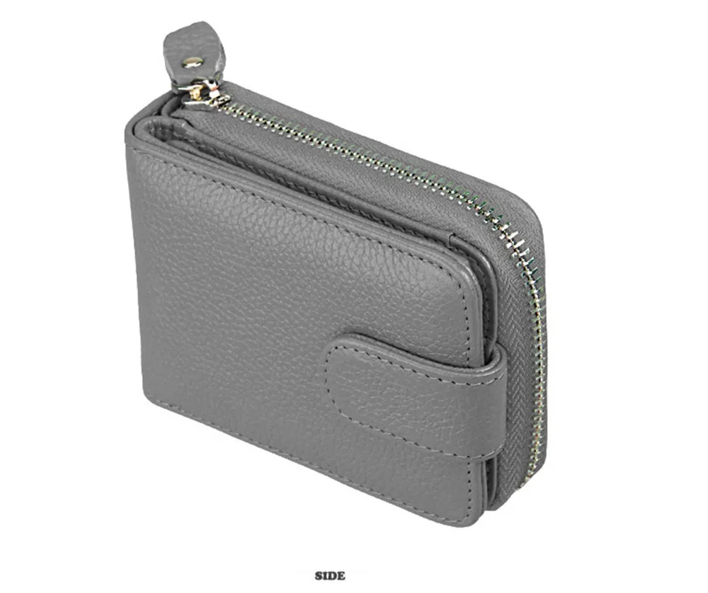 BISI GORO Unisex Genuine Leather Card Holder ID Credit Card Case Driver's License Wallet High Capacity Female Credit Holde