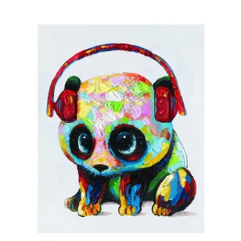 

Music Panda Hand Made Paint High Quality Canvas Beautiful Painting By Numbers Surprise Gift Great Accomplishment