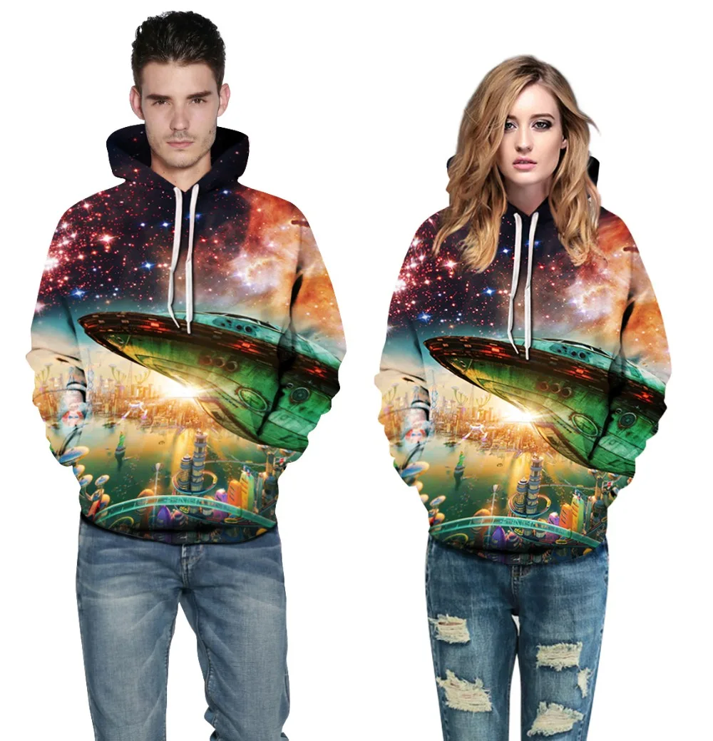 PLstar Cosmos 3d Hooded Men/Women Hoodies Print Cartoon Country UFO Galaxy Sweatshirts 3d Thin Pullovers size S-XXXL