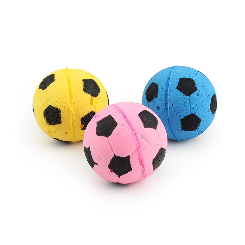10pcs EVA Colorful Ball Cat Toy Pet Foam Footaball Toys Outdoor Play Pet Toys
