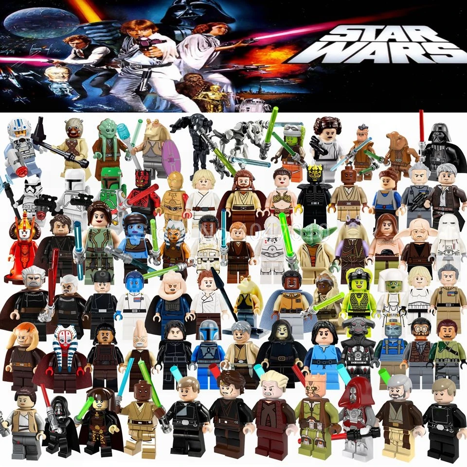 

Legoing Star Wars Han Solo Master Yoda Darth Vader Luke Skywalker Leia Chewbacca Padme Legoings Starwars Figures Blocks Kid Toys