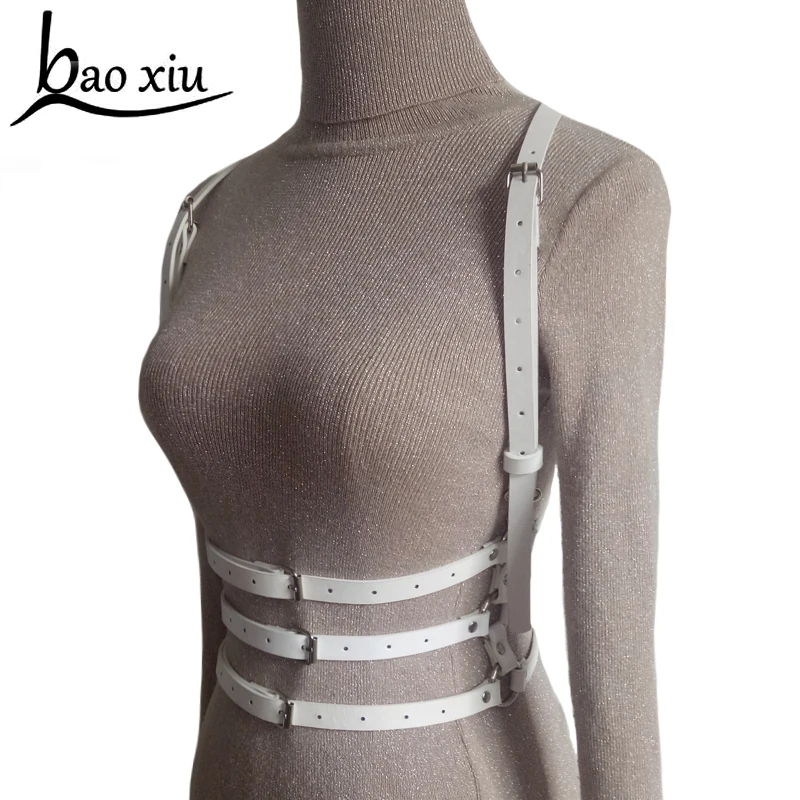 

Кожаный сексуальный бюстгальтер на бретельках Базовый стиль для женщин ручная работа подвязка под грудь Y подвязка бандаж клетка ремни подвязки нижнее белье подвязки