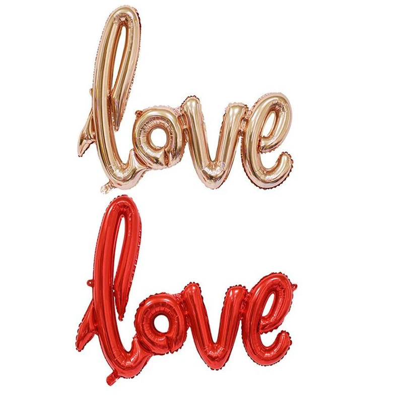 

1pcs Rose Gold LOVE Aluminium Foil Balloon Party Decorations Adult Wedding Decoration Supplies Valentine's Day DIY Decor Home