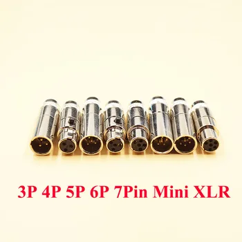 

5pcs/lot Mini XLR Audio Microphone Connector 3P 4P 5P 6P 7P XLR Microphone Jack Connector MIC 7Pin XLR Audio Connectors