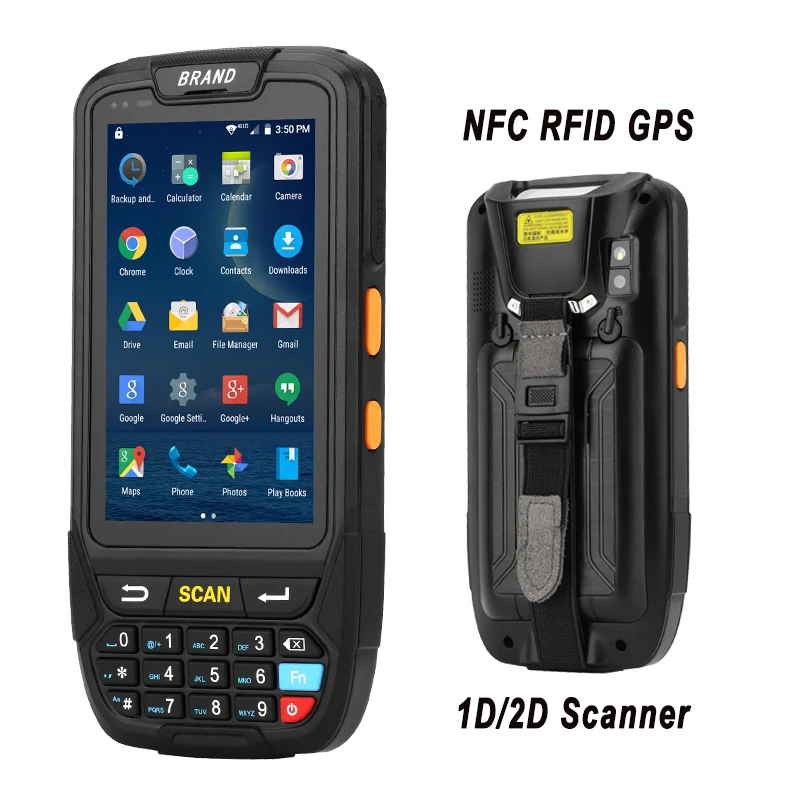 PDA 2D يده محطة دعم Wifi بلوتوث 4g GPS كاميرا مصغرة الباركود ماسحة لنظام أندرويد اللوحي لوحة المفاتيح NFC HF LF RFID