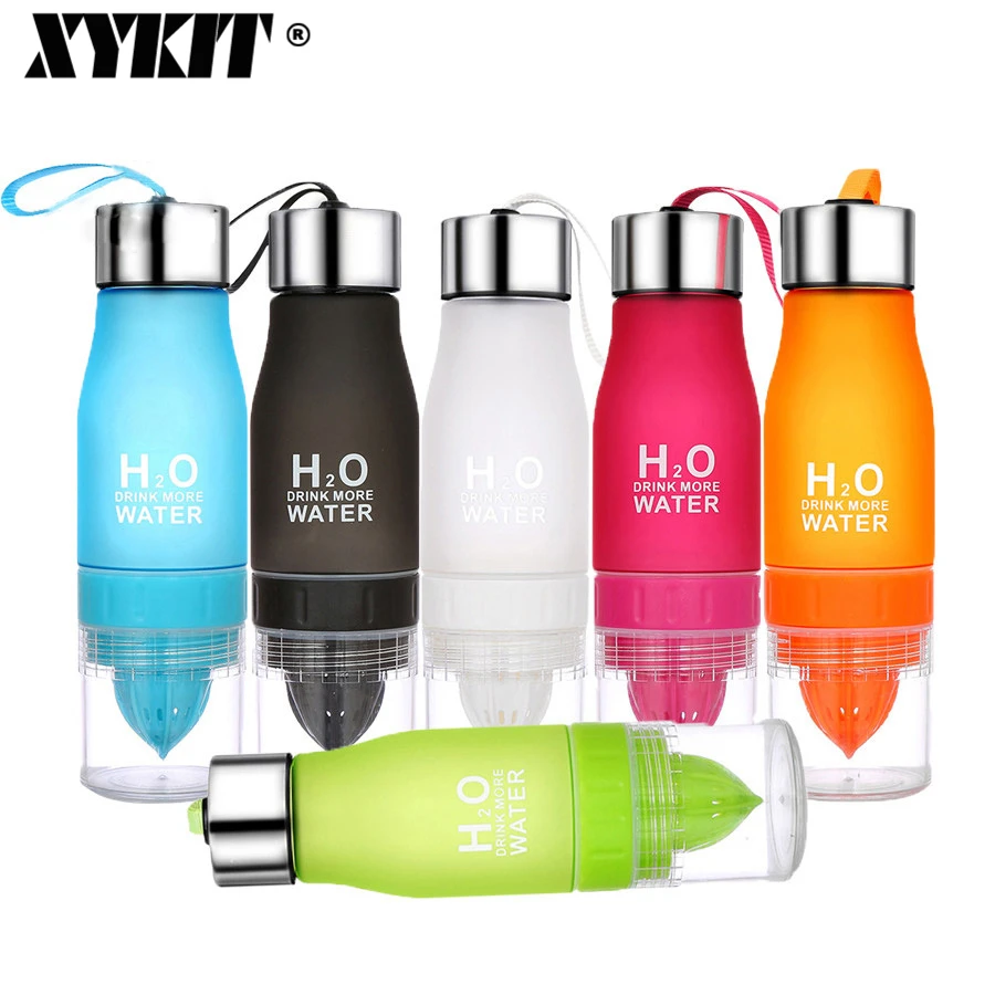 XYKIT Gift 650ML Lemon Juice Fruit Water Bottle Infuser Drinkware For