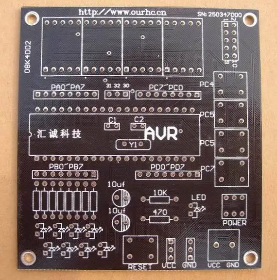 

AVR microcontroller development board to streamline the PCB bare board (ATMEGA16L \ 32L)