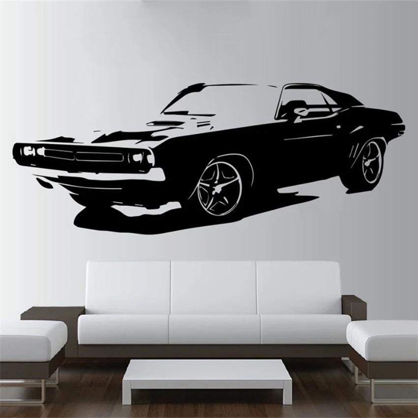Лидер продаж 2018 наклейка на стену для автомобиля Dodge Challenger Настенная Наклейка