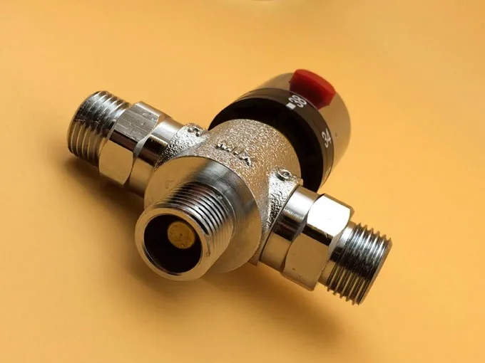 G1/" /DN15 термостатический клапан термостатический смесительный клапан на бортике Солнечный латунный термостатический клапан Трубопроводный клапан