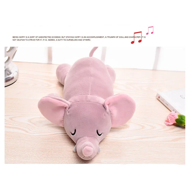 Bebecocoon Pink/Grey Elephant Plush U-shaped Neck Pillow Convertible Animal Stuffed Plush Toy Multifunctional Travel Cushion
