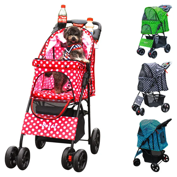 

Y261 Dog Bag Four Wheel Pet Stroller, For Cat, Dog , Foldable Carrier Strolling Cart, Strollers Gear For Sale Multiple Colors