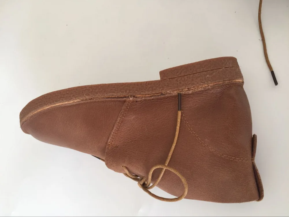 Zapatos Estilo Retro With nuevo Arte Hecho camel Botas Puro A De Velvet Occidental Mano Cuero Niña Careaymade Mori 2019 Camel Genuino WtPZZ0