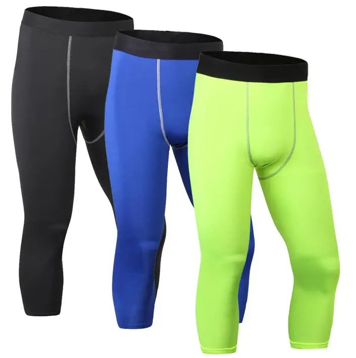 Мужские облегающие спортивные шорты для бега PRO 7, быстросохнущие штаны для бега 7