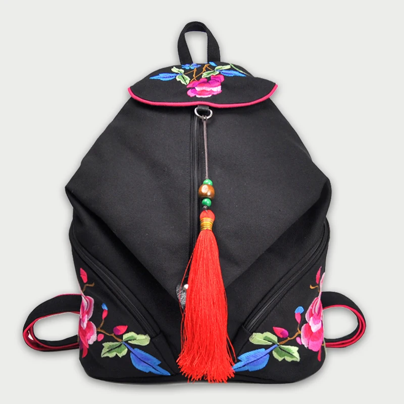 

Canvas Embroidered Backpack College Student School Backpack Bags for Teenagers Mochila Casual Rucksack Travel Daypack Back Bag
