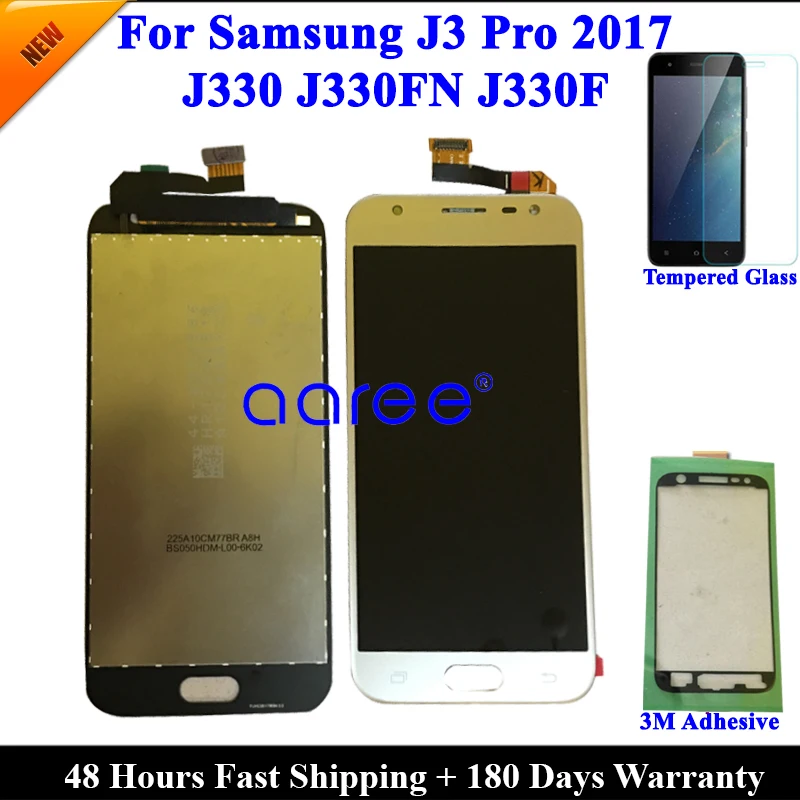 ЖК экран с регулировкой яркости для Samsung J3 Pro 2017 J330 дисплей сенсорным экраном и