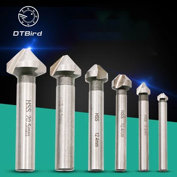 

6 Sizes Titanium 90 Degree HSS Countersink Drill Chamfer Cutter For Workpiece Taper Wood Steel Aluminum Milling Tool 6.3-20.5MM