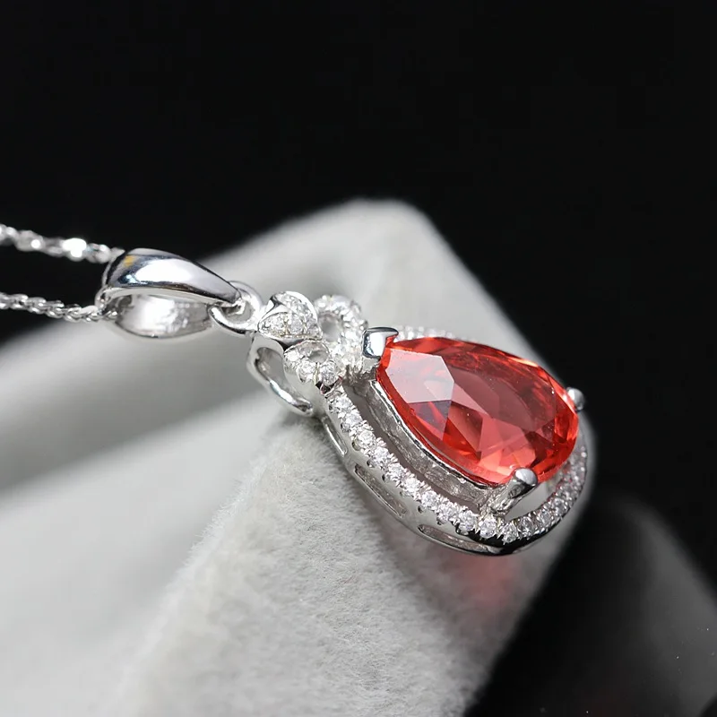 

jewelry wholesale S925 silver on the north shore of Austria Austria drill Drop Pendant female pendant accessories