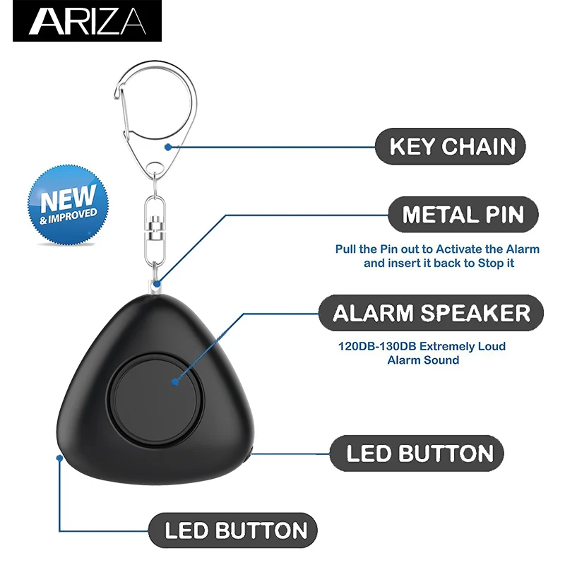 Ариза мини Самозащита персональная охранная сигнализация брелок аварийная тревожная сигнализация для женщин пожилого возраста как