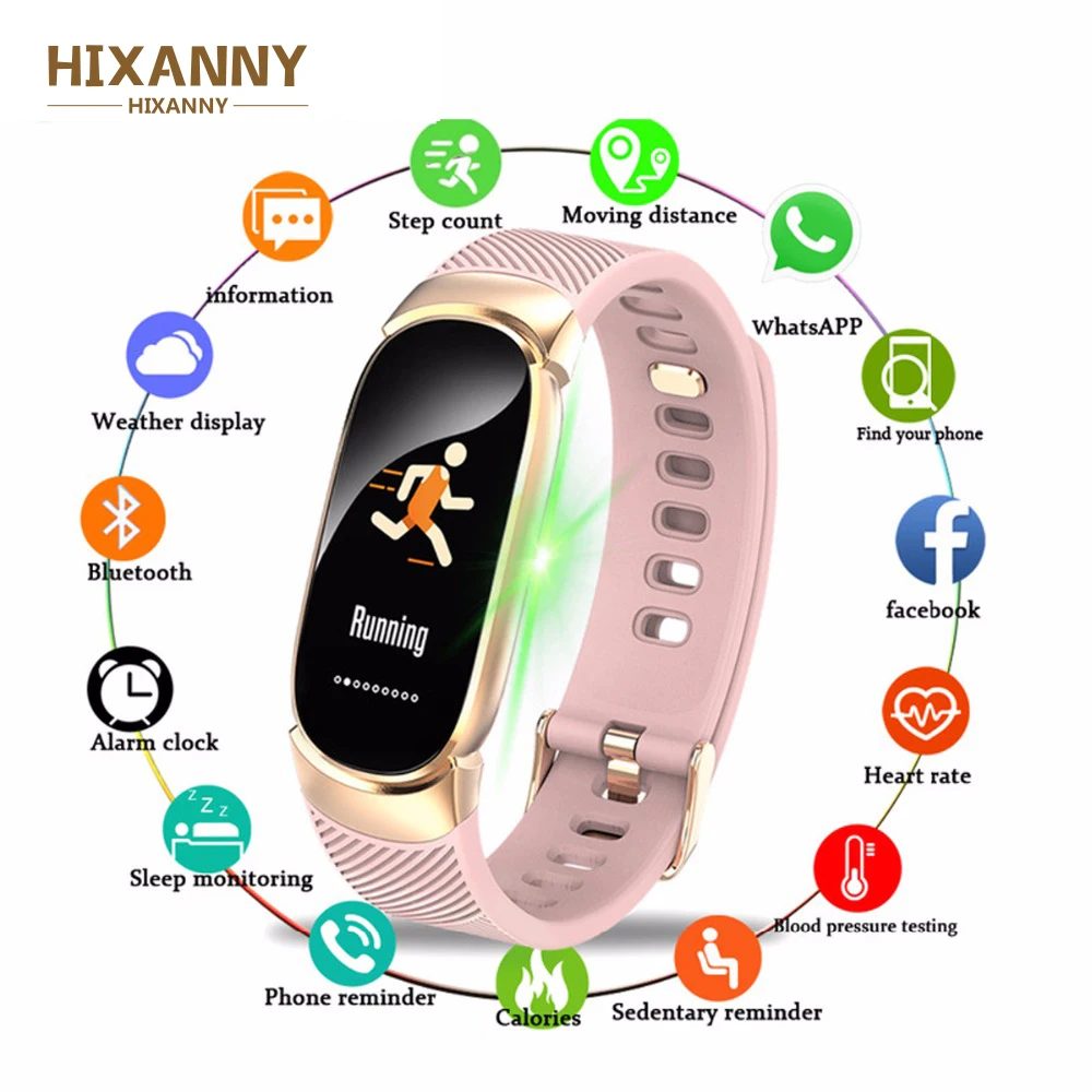 

Women Sport Smart Watch Men IP67 Waterproof SmartWatch Heart Rate Blood Pressure Pedometer Watch Clock For Android iOS