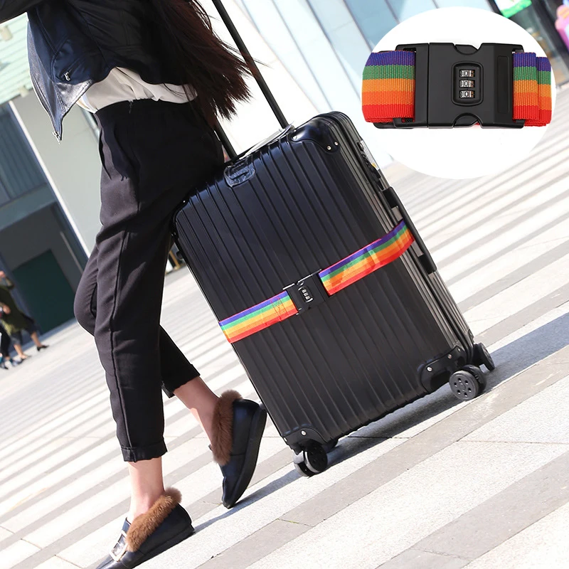 Регулируемый багажный ремень с паролем упаковка аксессуары для путешествий Многофункциональный чемодан нейлоновый ремень с пряжкой багажные ремни бирка