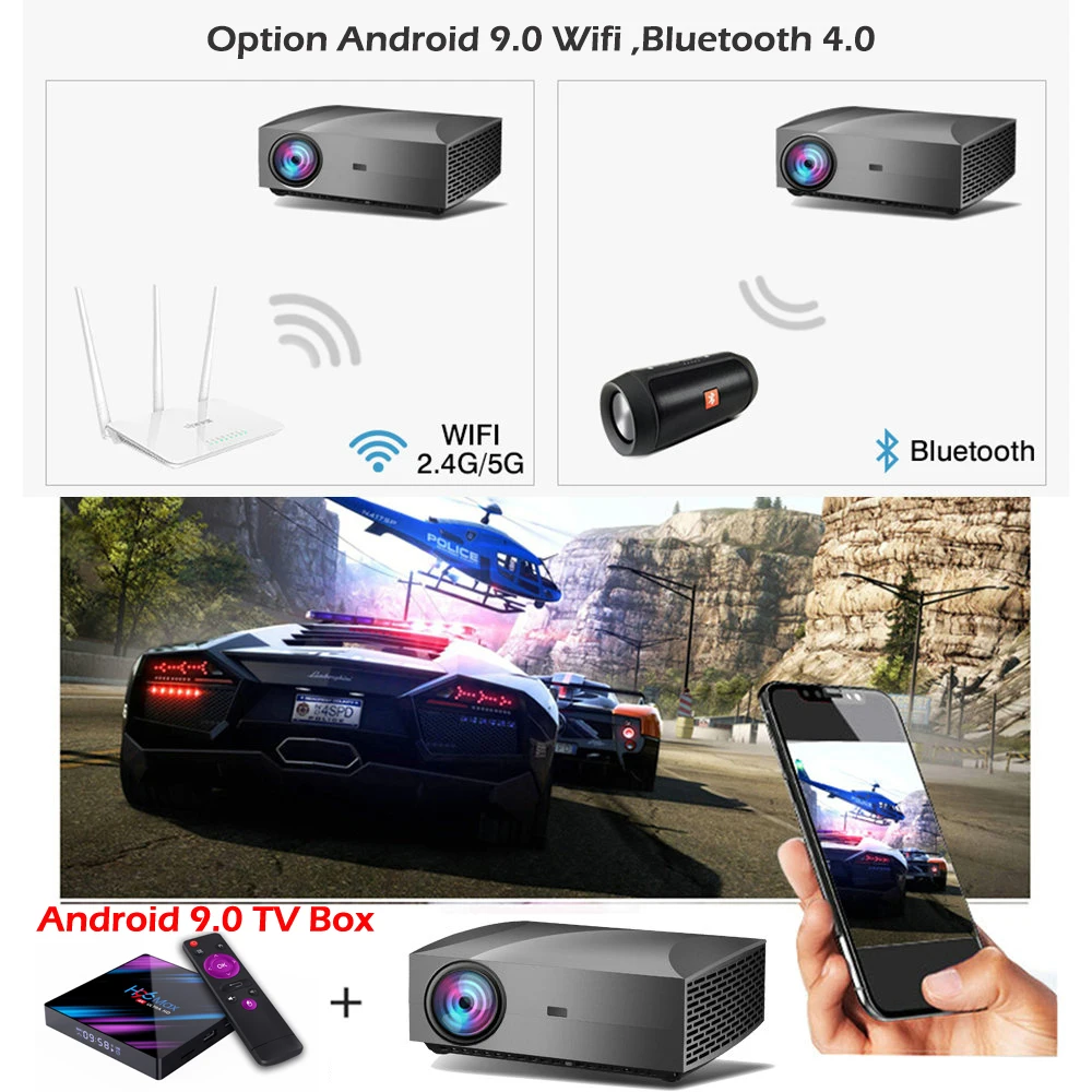 Vivicine F30 Full HD Домашний кинотеатр 1080P проектор, портативный 1920x1080 HDMI USB PC Видеопроектор для видеоигр