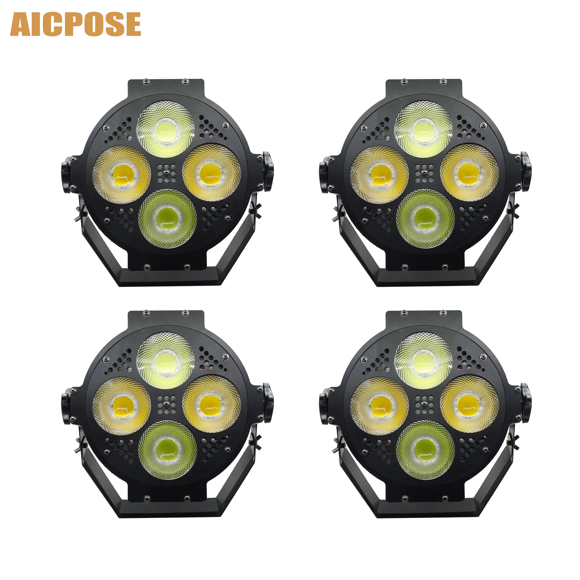 

200W COB Lights 4x50w Dyeing Lights Warm white/Cool White 2in1 4 Eyes Cob Professional Stgae Equipment flood light