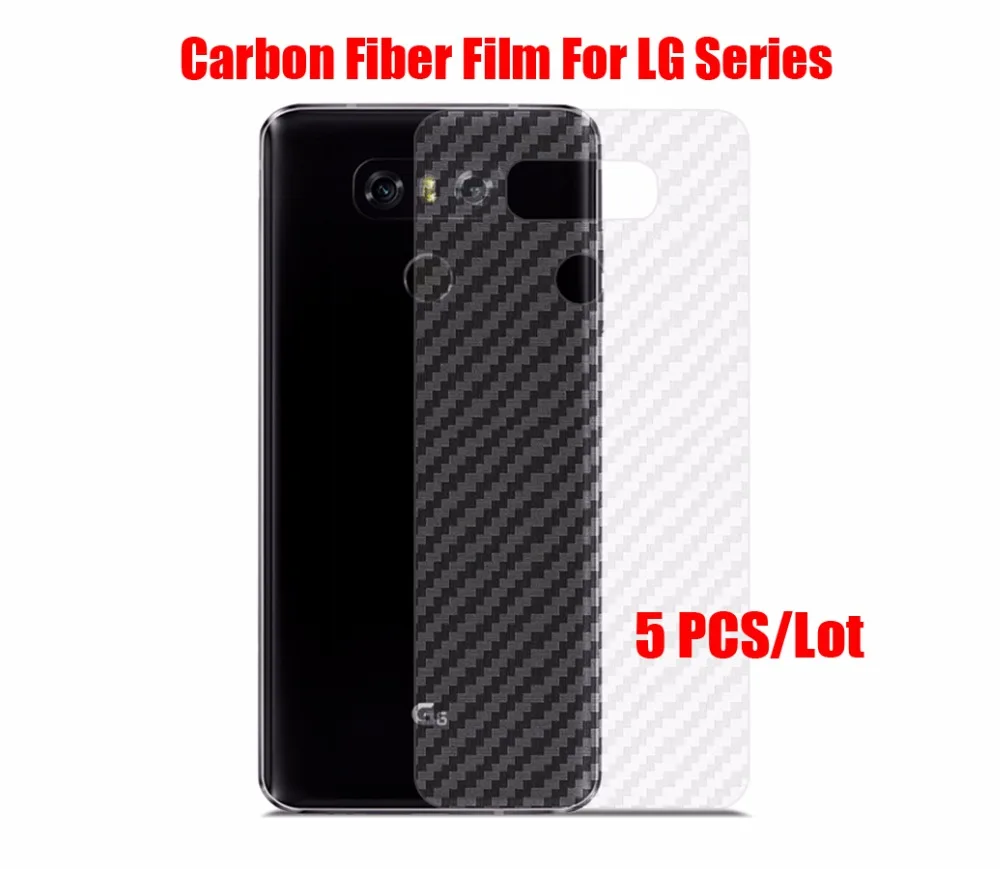 5PCS 3D Anti-fingerprint Screen Protector Transparent Carbon Fiber Back Film For LG G3 G4 G5 G6 V20 V30 Q6 | Мобильные телефоны и